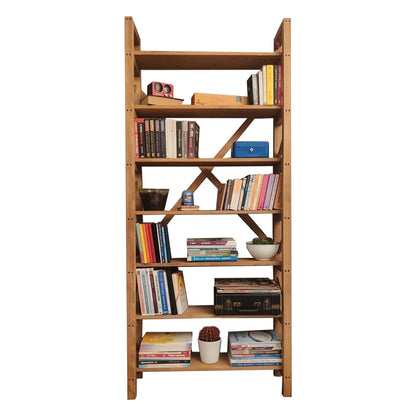 Bookcase Perezy pakoworld walnut matte melamine 96x30x200cm