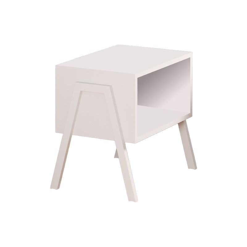 Taffa pakoworld bedside table with white metal legs in white shade 49x35x49cm