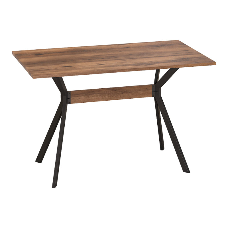 Laluka table with black metal legs in walnut shade 120x70x74cm