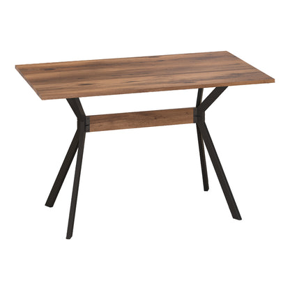Laluka table with black metal legs in walnut shade 120x70x74cm