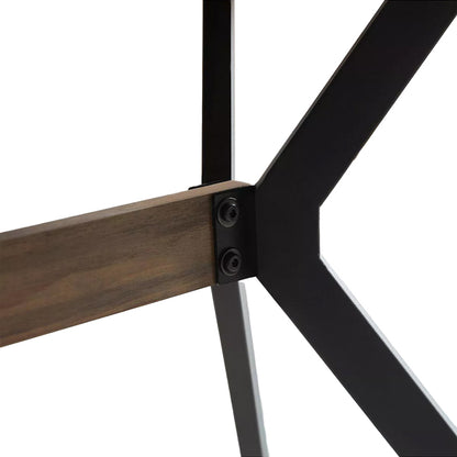 Laluka table with black metal legs in walnut shade 120x70x74cm