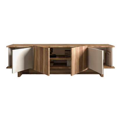 Aramos pakoworld TV cabinet in walnut-cream shade 180x33x50cm