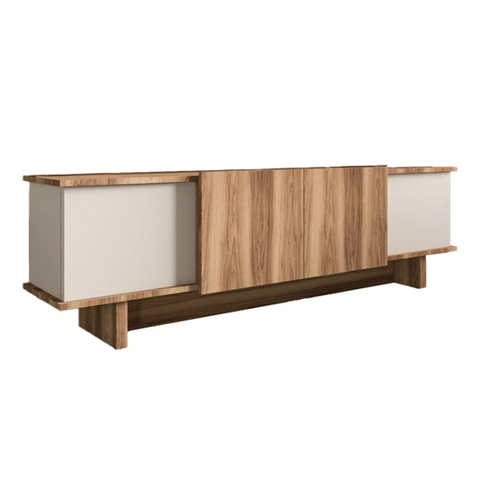 Aramos pakoworld TV cabinet in walnut-cream shade 180x33x50cm