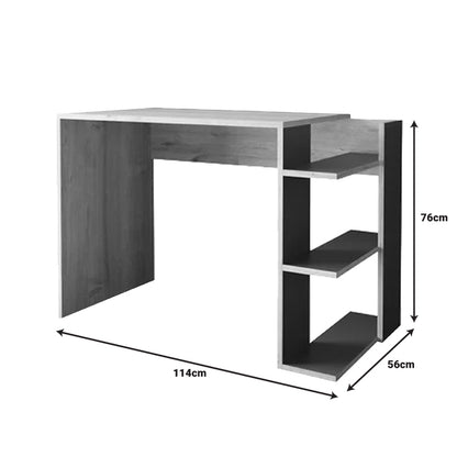 Toska work desk in oak-anthracite shade 114x56x76cm