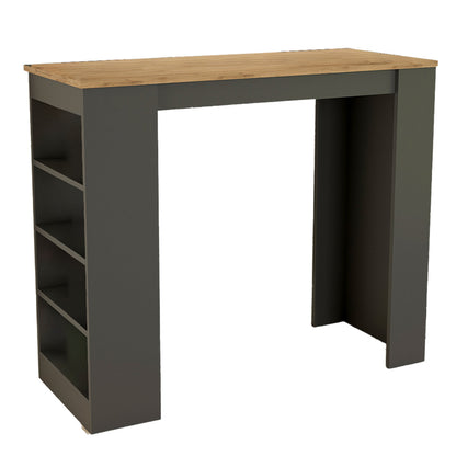 Birma pakoworld bar table in oak-anthracite shade 120x51.5x102cm
