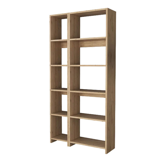 Alkathi pakoworld bookcase in oak shade 77x22x160cm