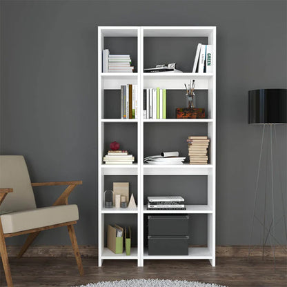 Alkathi pakoworld bookcase in white shade 77x22x160cm