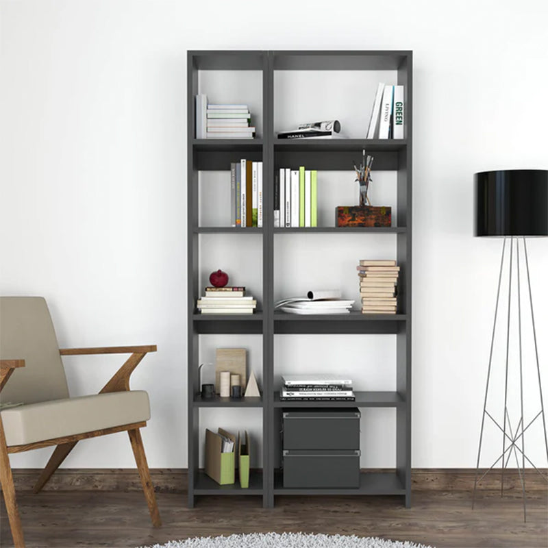 Alkathi pakoworld bookcase in anthracite shade 77x22x160cm