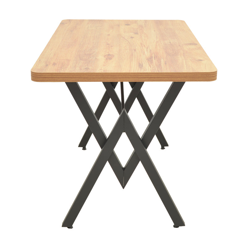 Vertex table oak with black metal legs 110x70x72cm