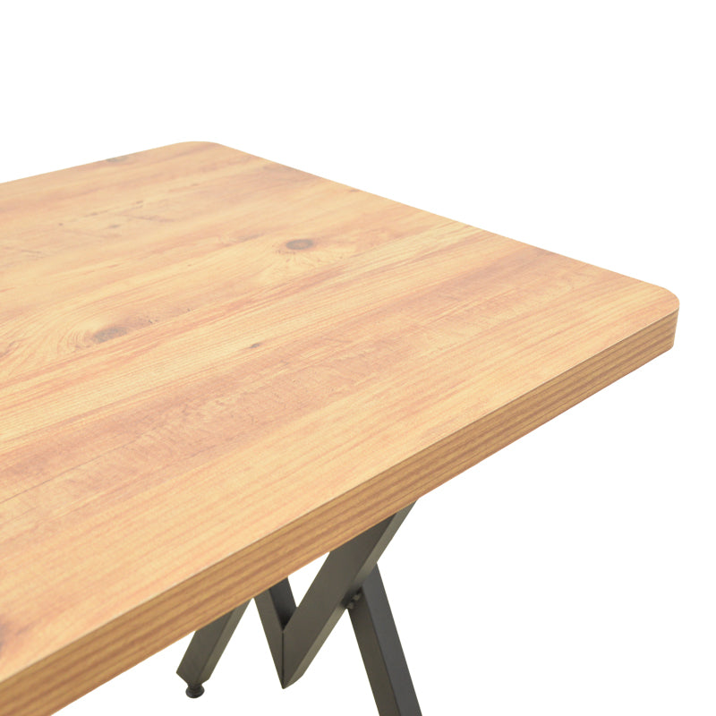 Vertex table oak with black metal legs 110x70x72cm