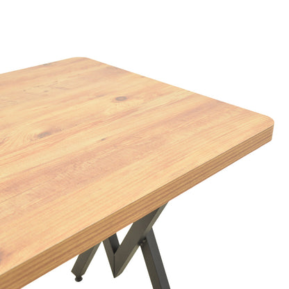 Vertex table oak with black metal legs 110x70x72cm