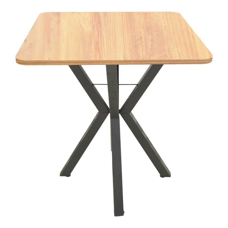 Arenya table natural shade with black metal legs 70x70x72cm