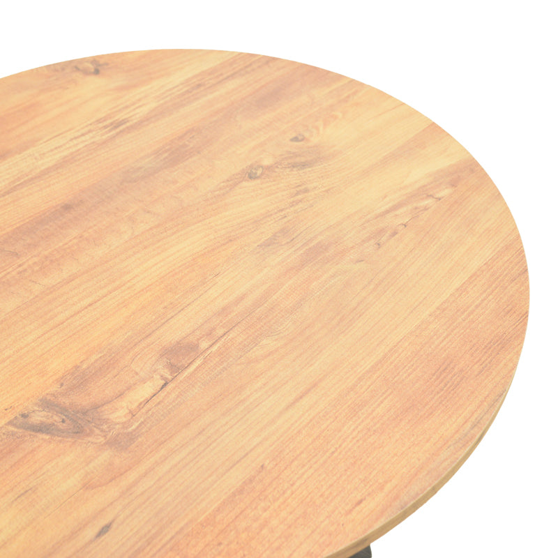 Rogue table natural shade with black metal legs D70x72cm