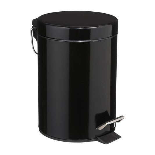 Thash can 3L Dustbin pakoworld metal-pp in black color