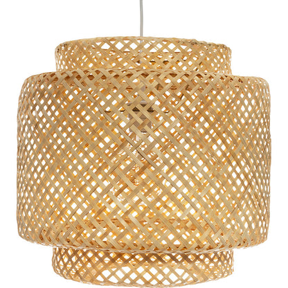 Liby pakoworld Ε27 bamboo ceiling light natural D40x38cm