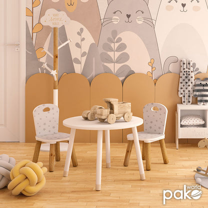 Children's table Playful pakoworld white-natural D60x43,5cm