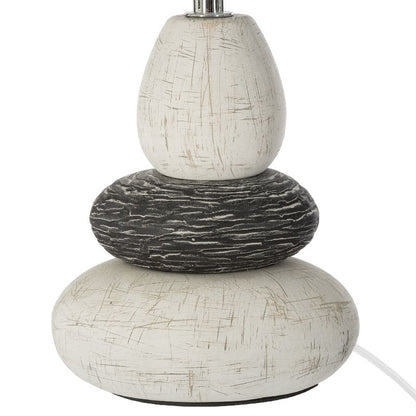Table lamp Rockgem Ε27 ivory-anthracite D18x33cm