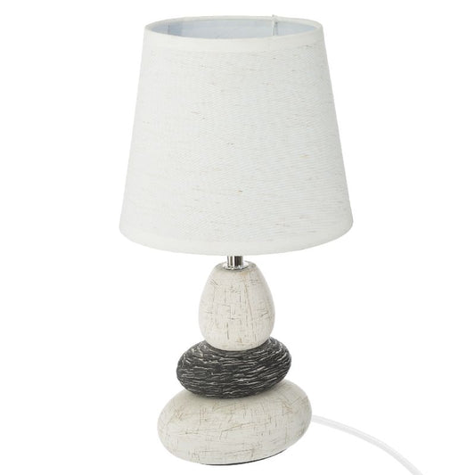 Table lamp Rockgem pakoworld Ε27 ivory-anthracite D18x33cm