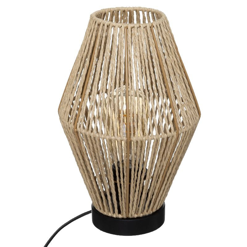 Table lamp PWL-1108 pakoworld Ε27 beige D19x32cm