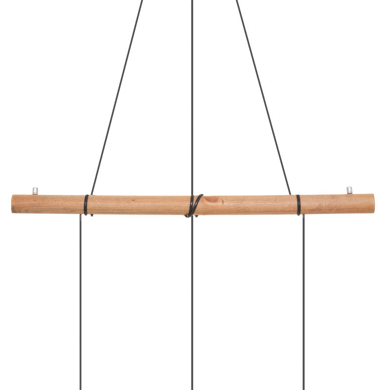 Timmy pakoworld three-light ceiling lamp E27 black-natural 70x70x150cm