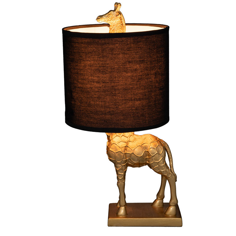Giraffe table lamp pakoworld E27 black-gold 22.5x20x42cm