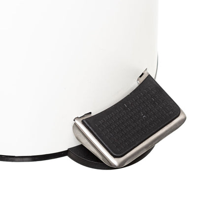 Waste bin 3L Nature pakoworld metallic white-natural