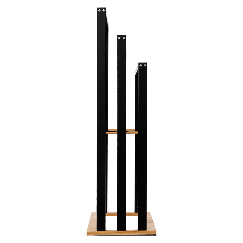 Floor hanger Tower pakoworld MDF-bamboo black-natural 55x24x82cm