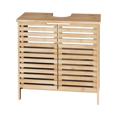 Bathroom bench for sink Sicela pakoworld in natural color 60x28x80cm