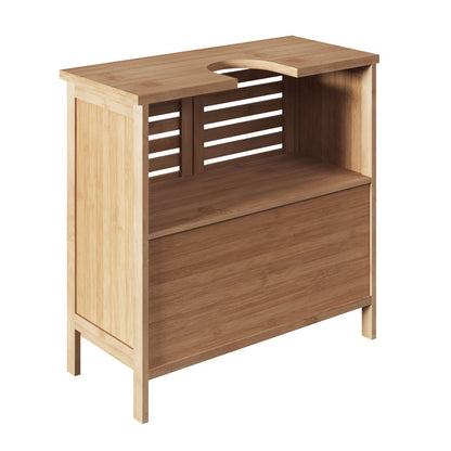 Bathroom bench for sink Sicela pakoworld in natural color 60x28x80cm