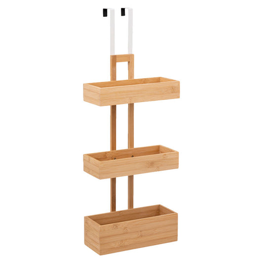 3-tier door shelf Foco pakoworld bambou natural-white 28x17.3x75cm