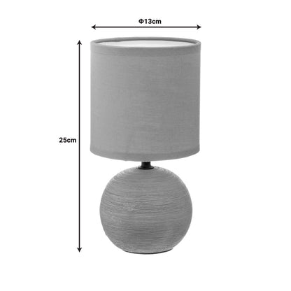Table lamp PWL-1210 E14 60W ceramic khaki D13x25cm