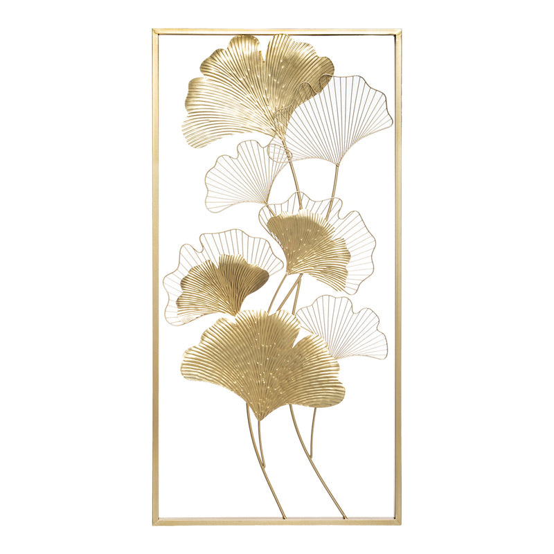 Wall deco Flowerty pakoworld gold metal 50x2x100cm