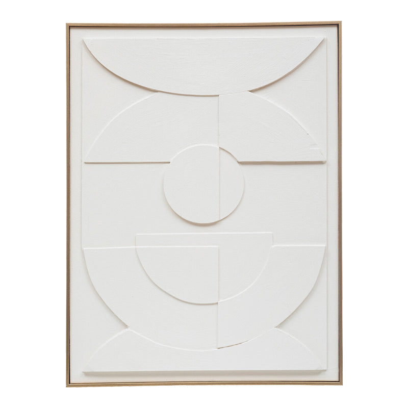 Wall deco Louna pakoworld white-natural mdf 55x4x75cm