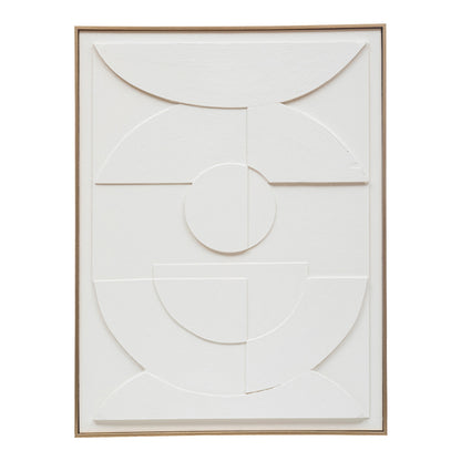 Wall deco Louna pakoworld white-natural mdf 55x4x75cm