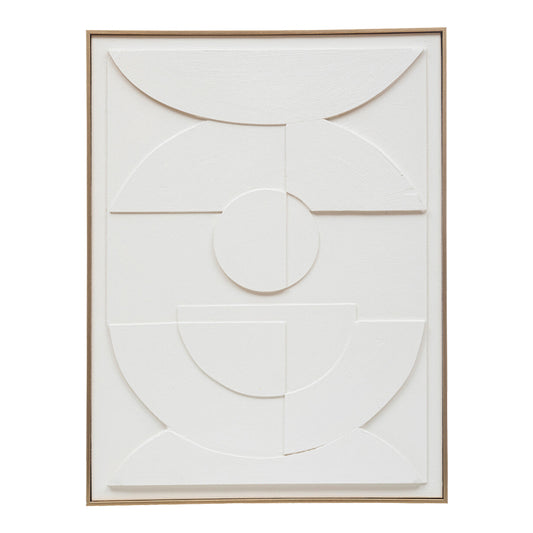 Wall deco Louna pakoworld white-natural mdf 55x4x75cm