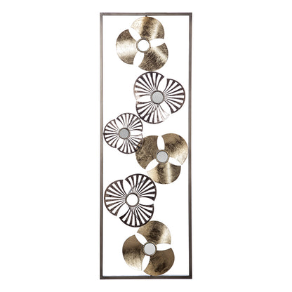 Wall deco Blomma pakoworld antique golden metal 31x3.5x90cm