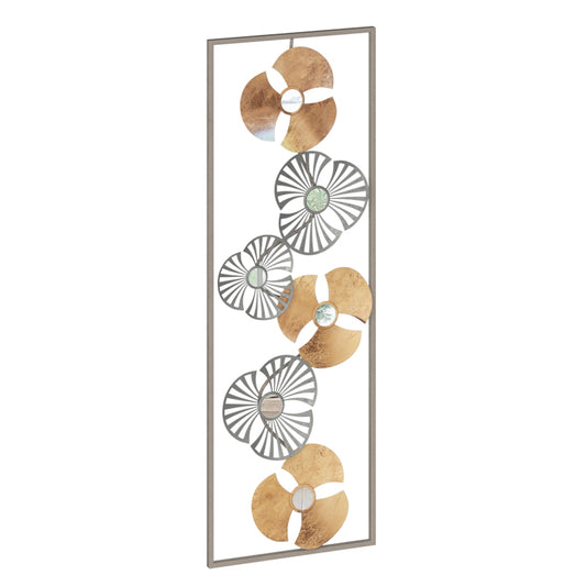 Wall deco Blomma pakoworld antique golden metal 31x3.5x90cm