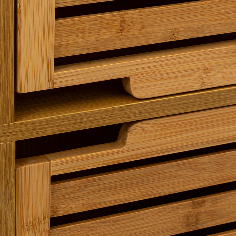 Wall cabinet-column Sicela pakoworld in natural color 33x28x168cm