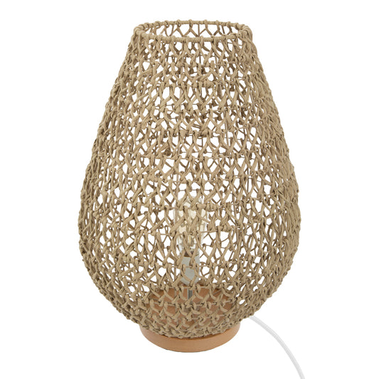Table lamp Bohora pakoworld E27 paper rope in natural color D37.5x55cm