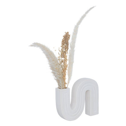 Vase Snaky pakoworld ceramic in white color 25x5x21cm