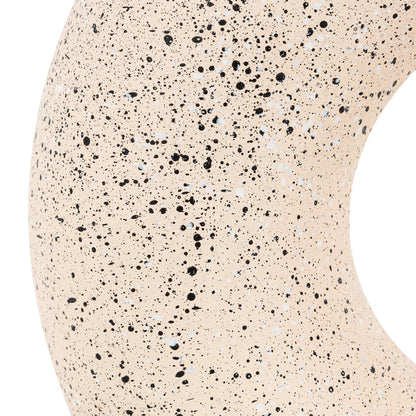 Vase Circkly pakoworld ceramic in white-black color 27x9.5x30cm