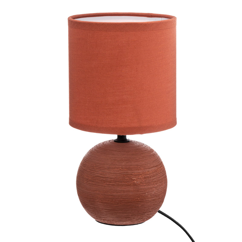 Table lamp PWL-1210 pakoworld E14 ceramic in terracotta color D13x25cm