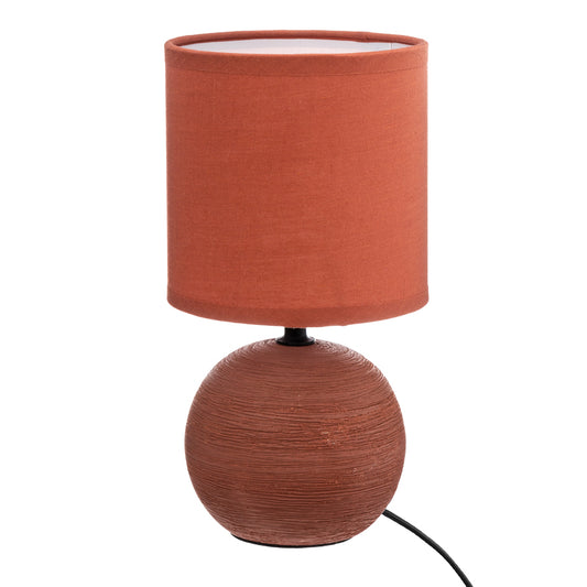 Table lamp PWL-1210 pakoworld E14 ceramic in terracotta color D13x25cm