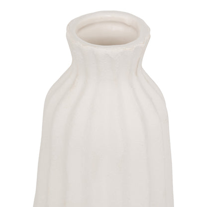 Vase Vazy pakoworld ceramic in white color D13x30cm