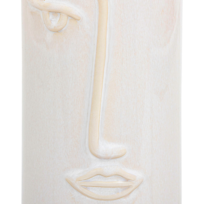 Vase Facebo pakoworld ceramic in white-beige color D11x25cm