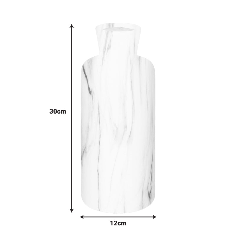 Vase Zerzo pakoworld ceramic in marble look D12x30cm