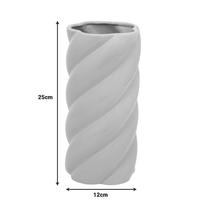 Vase Dermel pakoworld ceramic in marble look D12x25cm