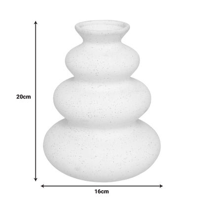 Vase Delfar pakoworld ceramic in white color D18x20cm