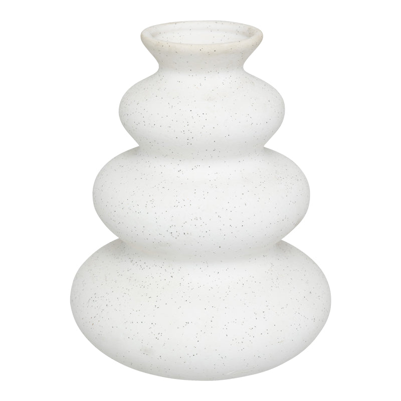 Vase Delfar pakoworld ceramic in white color D18x20cm