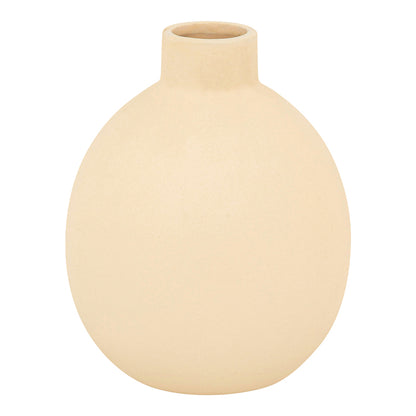 Vase Rozerie pakoworld ceramic in cream color D14,5x18cm